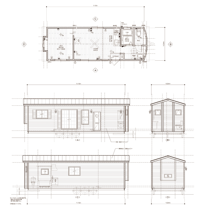 10m×3.4m(ロフト無)：P1034